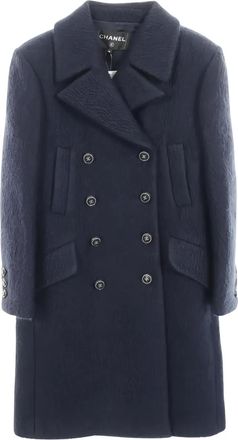 Chanel Cappotto doppiopetto in lana 1986-1988 - Blu
