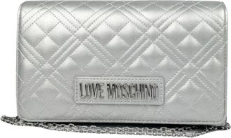 Love Moschino Tassen, Dames, Grijs, ONE Size, Quilted Pochette Schoudertas