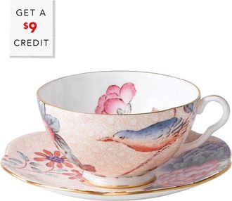 Wedgwood Cuckoo Cup & Saucer 2Pc Setwith $9 Credit