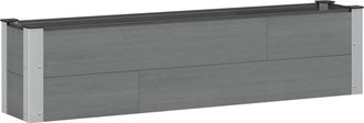 vidaXL Arriate Elevado Gris 150 X 30 X 36 Cm Wpc Y Aluminio Vidaxl