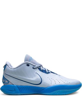 Nike LeBron 21 GS Light Armory Blue/Blue Hero sneakers - men - Rubber/Fabric/Polyurethane/Mesh - 10.5 - Grey