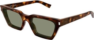 Saint Laurent SL 633 Calista Zonnebril - Dames - Zonnebrillen - Bruin - 57 MM - Accessoires