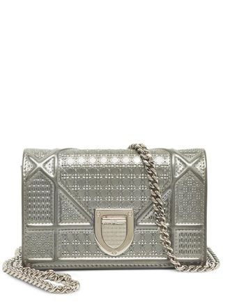 Dior baby Diorama leather cross body bag - women - Patent Calf Leather/Calf Leather - One Size - Silver