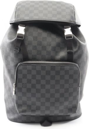 Louis Vuitton Black Damier Graphite Coated Canvas Leather Backpack (Pre-Owned)