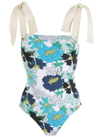 Clube Bossa Costume intero a fiori - Blu