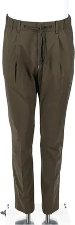 Herno Tailored Tapered Leg Casual Pants With Adjustable Waist