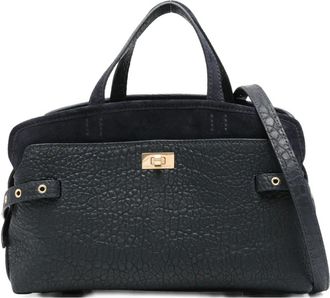 Anya Hindmarch textured-leather tote bag - women - Grained Leather/Suede - One Size - Blue