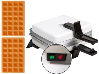 OEM Gofrera Profesional Dezal 301.5 Profi-w 4x7 1300w Blanca Con Bisagra M&oacute;vil