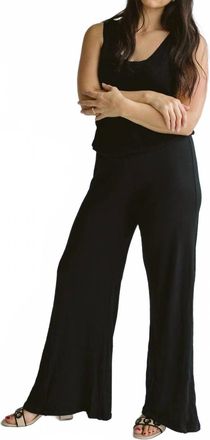 La Made Ingrid Mesh Insert Pant In Black