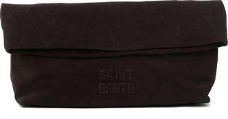 MC2 Saint Barth Suede Maxi Pouch Magnetic Leather Clutch