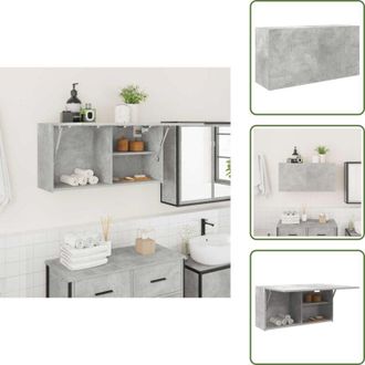 vidaXL Armadio grigio cemento - vidaXL Mobile da Bagno a Parete Grigio Cemento 80x25x40 cm Truciolato - Armadio da parete