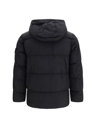 Stone Island Crinkle Reps Down Jacket - Black