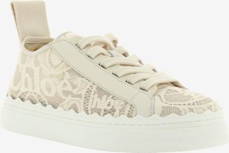 Chlo&eacute; Niedrige Schn&uuml;rsneakers aus Spitze Lauren