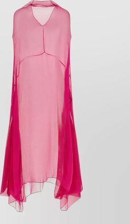 Dries Van Noten ducy dress flowing sheer v neck sleeveless