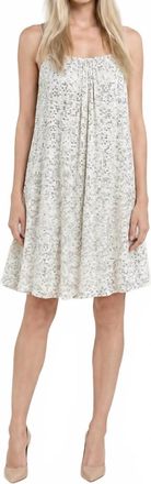 Lotus Sequins Metallic Dress In Silver