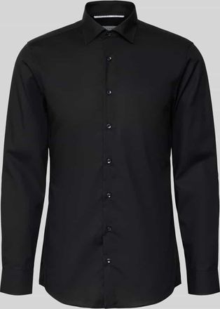 Eterna Slim Fit Business-Hemd mit Knopfleiste in Black, Größe 38