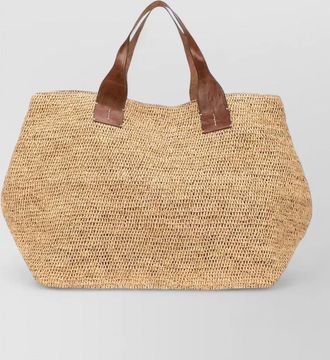 Ibeliv rio beach bag leather dual handles