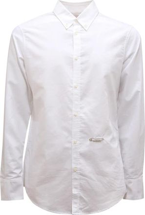 Dsquared2 Button-Down Shirt Gemaakt in Itali&euml; - Heren - Zakelijke Overhemden - Wit - S - Overhemden