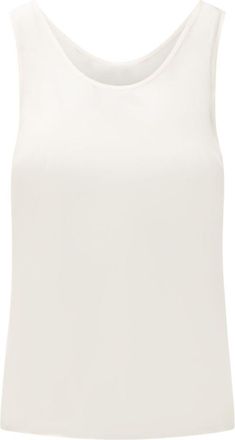 Pinko White Solid Scoop Neck Top