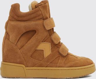 Isabel Marant Sneakers alte con zeppa in pelle scamosciata e velcro