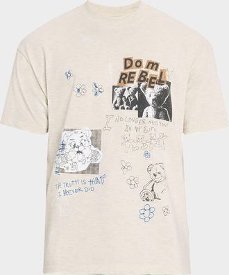 DOMREBEL Mens Stuffy Artwork T-Shirt
