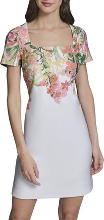 Karl Lagerfeld Karl Lagerfeld Printed Scuba A-Line Dress