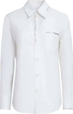 Marni White Cotton Poplin Shirt, Brand Size 40 ( US Size 8 )
