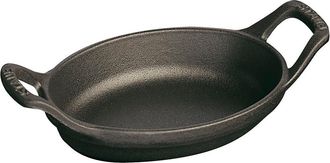 Staub Cast Iron 5.5-inch x 3.8-inch Mini Oval Gratin Baking Dish