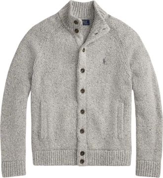 Polo Ralph Lauren button-up cardigan - men - Recycled Wool/Recycled Nylon/Wool/Viscose - L - Grey