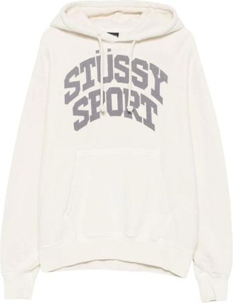 St&uuml;ssy Pullover Hoodie - Heren - Sweatshirts & Hoodies - Wit - Maat: L Katoen