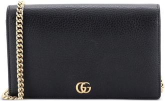 Gucci Petite GG Marmont Chain Wallet Leather Mini crossbody bag - Nero