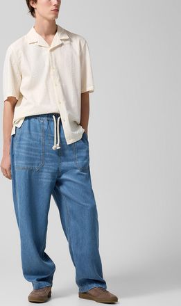 Officine G&eacute;n&eacute;rale Mens Tie-cord lyocell denim pant