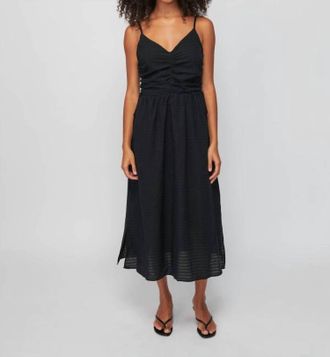 Nation Ltd Peppa Rouched Sundress In Jet Black