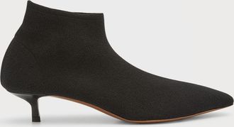 Neous Idra Pointed Goatskin Kitten-Heel Booties