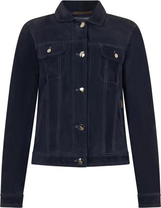 Moorer Elegant Jacket - Dames - Spijkeroverhemden - Zwart - L - Leer - Overhemden