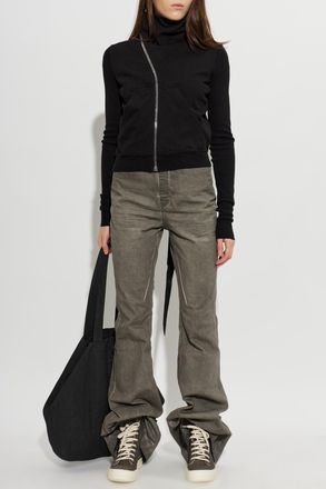 Rick Owens Asymmetrical Cut Sweatshirt, Womens, Black