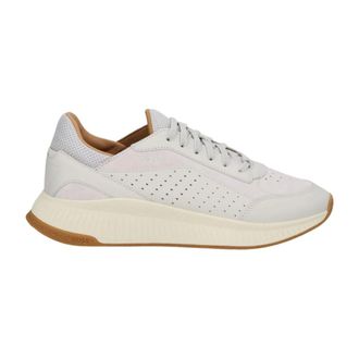 HUGO BOSS Zapatillas de Piel Perforada de Ca&ntilde;a Baja - Shoes - Hombre - Gris - 41 EU
