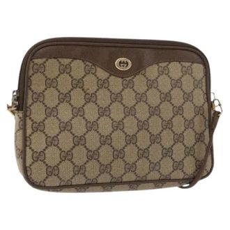 Gucci Pre-owned Cross Body Bags, female, Beige, Size: ONE SIZE Pre-owned Vintage GG Canvas Shoulder Bag