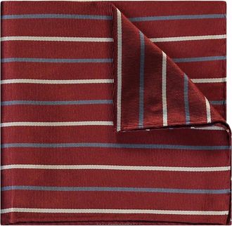 Pal Zileri Fazzoletto da taschino a righe - - Accessories - Uomo - Rosso - ONE SIZE
