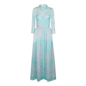 Sara Roka Shirt Dresses, female, Blue, Size: S Mariaedna Dress