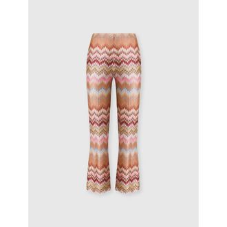 Missoni Snake-pattern Chevron Viscose Flared Trousers in Orange at Nordstrom, Size 40 It