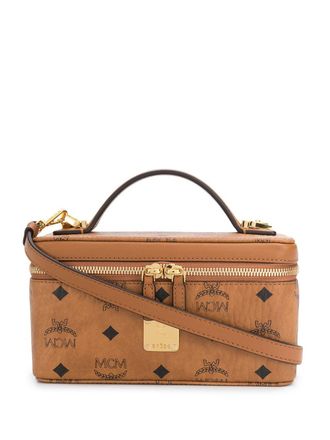 MCM Box tas met logoprint - Bruin
