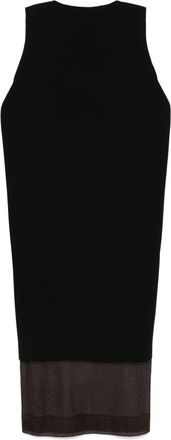 Khaite Malik Midi Dress - Womens - Viscose/Polyester/Polyamide/Silk