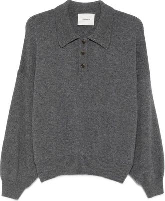 Lisa Yang Etta Button-fastening Polo-collar Sweater