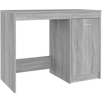vidaXL Desk Grey Sonoma 100x50x76 cm Engineered Wood Vidaxl