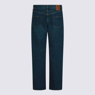 Maison Kitsun&eacute; Mens Jeans Faded Indigo _100 % Co