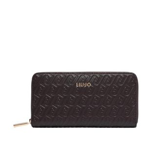 Liu Jo Accessoires, Dames, Bruin, ONE Size, Grote Portemonnee met Monogramreli&euml;f