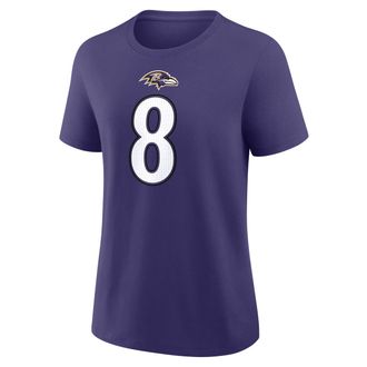 Nike Lamar Jackson Baltimore Ravens Nike Womens NFL T-Shirt in Purple | 01K952M8GF-Z90