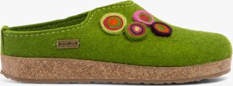 Haflinger KANON Womens Slippers Green - Size UK 7