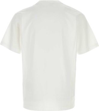 Prada Mens White Cotton T-Shirt Bianco Exterior Exterior: T-shirts And Polos